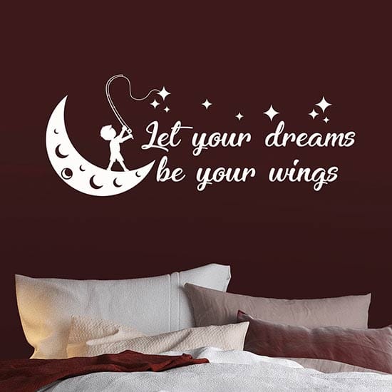 Stickers per muro con frase motivazionale