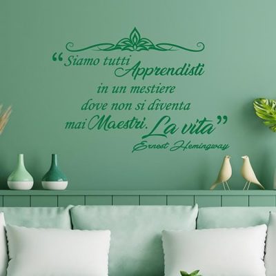Frase adesiva da parete di Hemingway adesivi murali