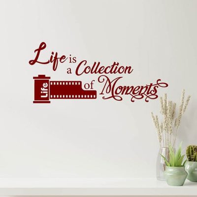 Frase adesiva da parete life decorazione murale