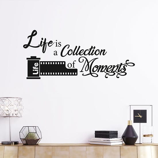 Frase adesiva da parete life