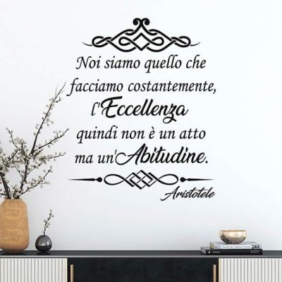 Stickers murali con frase di Aristotele