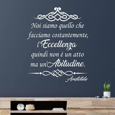 Stickers murali con frase di Aristotele decorazione adesiva