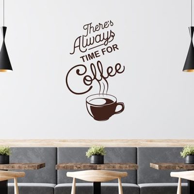 Adesivi da parete coffee bar frase