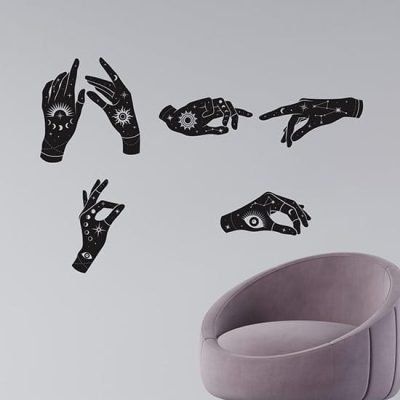 Adesivi mani mistiche esoteriche