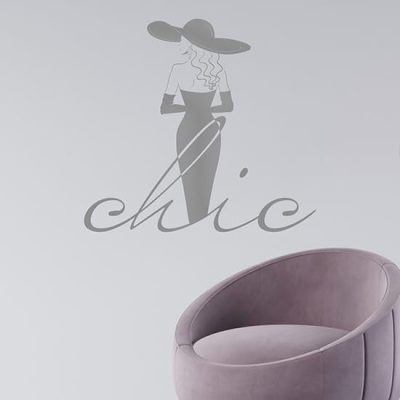 Disegno adesivo da muro fashion chic