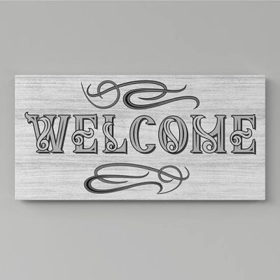 Quadro con stampa su tela welcome