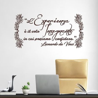 Scritte sui muri adesive per arredare