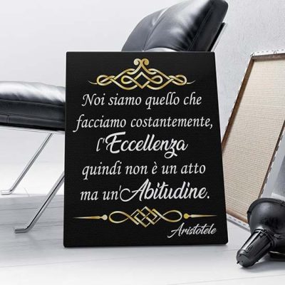 Stampa su tela con frase
