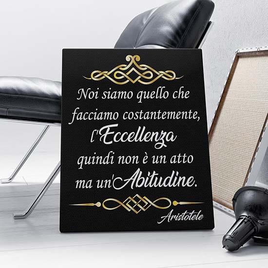 Stampa su tela con frase
