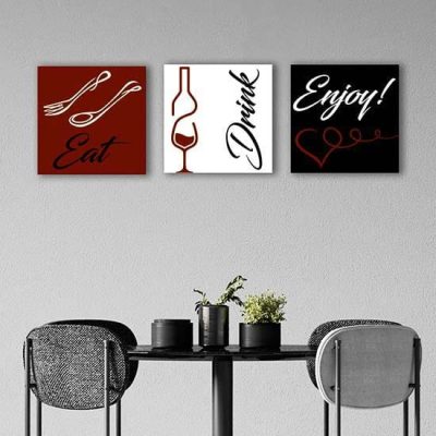 Quadri eat drink enjoy stampe su tela