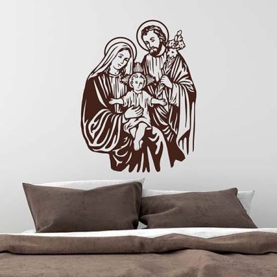 Adesivi murali sacra famiglia decorazione adesiva