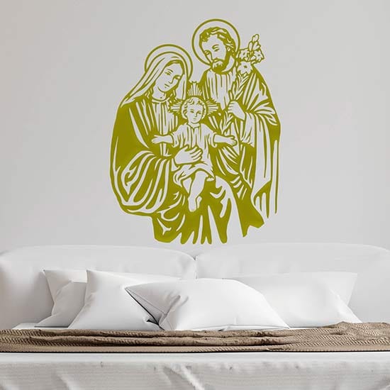 Adesivi murali sacra famiglia decorazione adesiva da parete