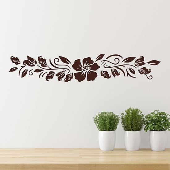 Decorazione adesiva floreale da parete