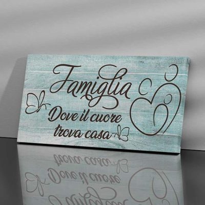 Quadro su tela shabby per la famiglia