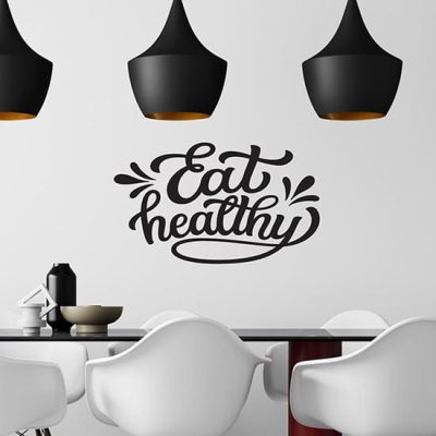 adesivi murali eat healthy