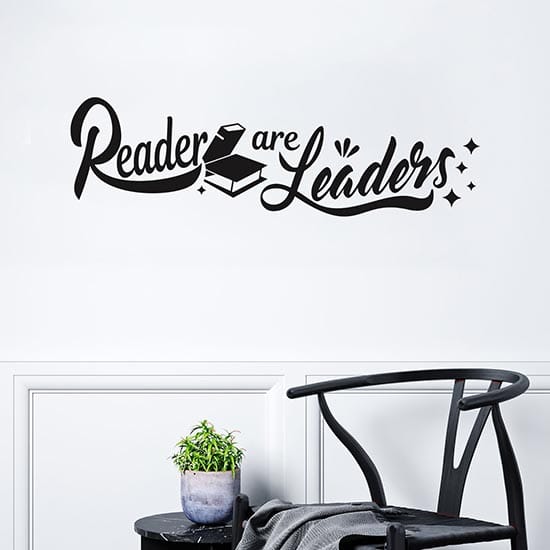 scritta adesiva reader are leaders adesivi murali