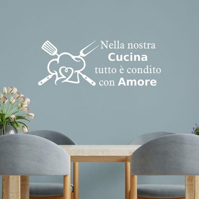 Adesivi da muro con frase per cucina stickers murali