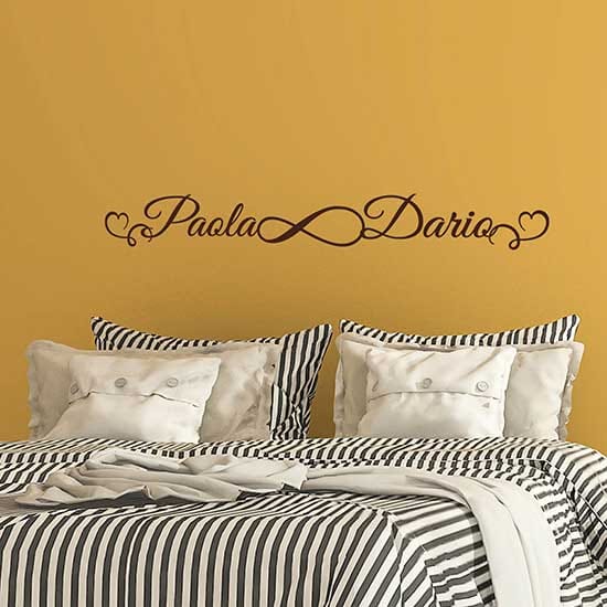 Stickers murali personalizzati love letto