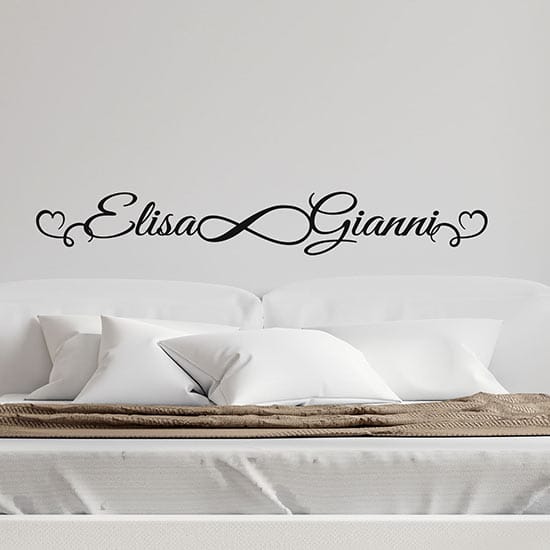 Stickers murali personalizzati love