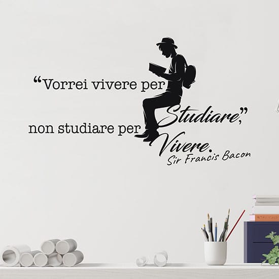 Frase adesiva vivere per studiare