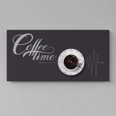 Orologio da parete con quadro caffè