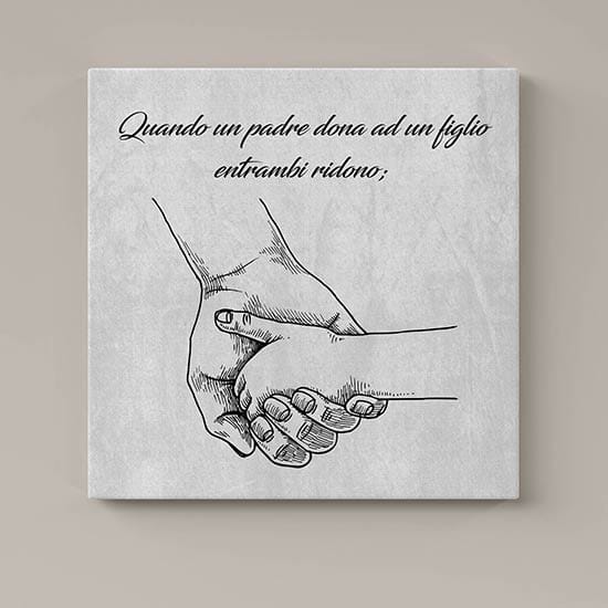 Quadri su tela con frase sul papà quadro moderno 1