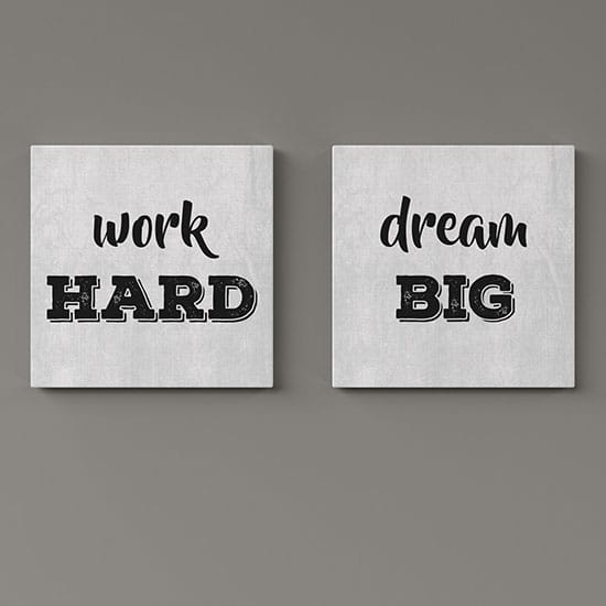 Quadri su tela con scritte per ufficio da appendere