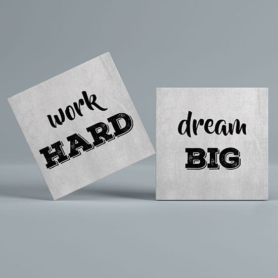 Quadri su tela con scritte per ufficio