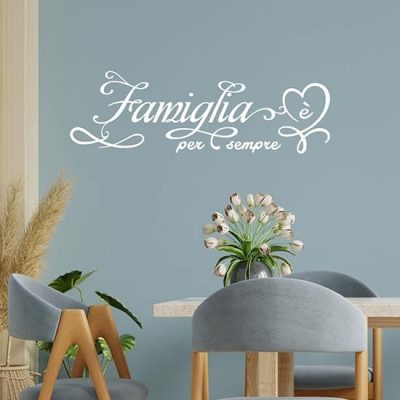 Stickers murali con scritte sulla famiglia frase adesiva