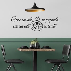 Adesivi da parete con frase caffè per bar