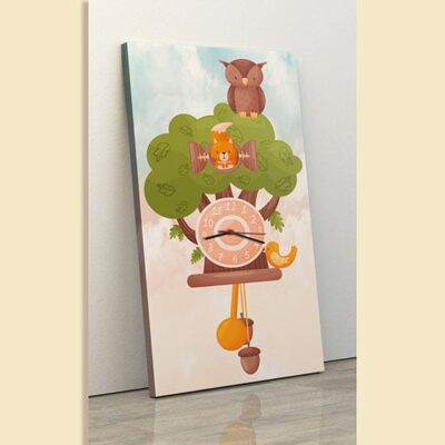 Orologio da parete a cucu per bambini stampa su tela