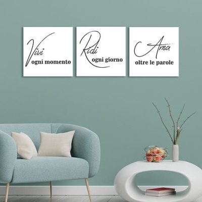 Quadri moderni frasi su tela