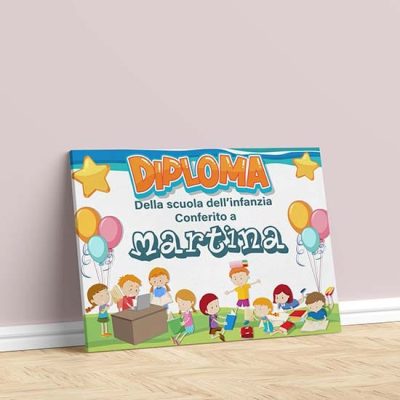 Quadro personalizzato diploma per bambini