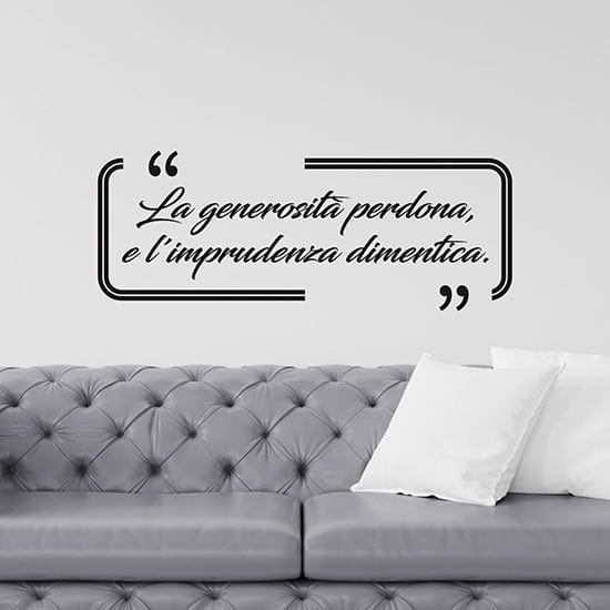 Scritta adesiva da parete per arredare