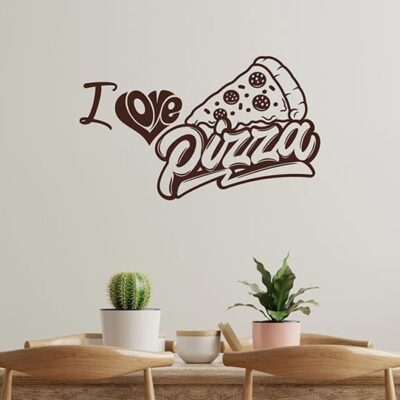 Stickers murali love pizza adesivi da parete