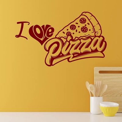 Stickers murali love pizza decorazioni adesive