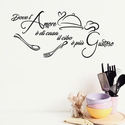 Stickers murali per cucina con scritte