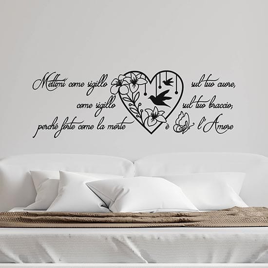 Adesivi murali cantico dei cantici