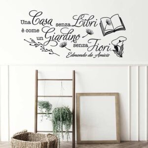 Frase adesiva da muro sui libri stickers murali