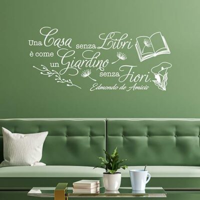 Frase adesiva da muro sui libri wall stickers