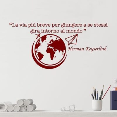 Frase viaggio con adesivi da parete per arredare