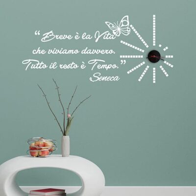 Orologi da parete moderni con frasi stickers