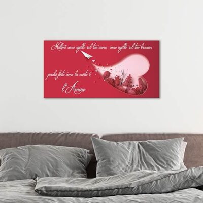 Quadri moderni con Cantico dei Cantici su tela