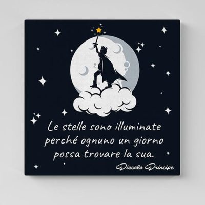 Quadro Piccolo Principe con frase