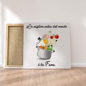 Quadro con frase per la parete della cucina pronto da appendere