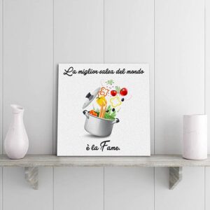Quadro con frase per la parete della cucina stampa su tela