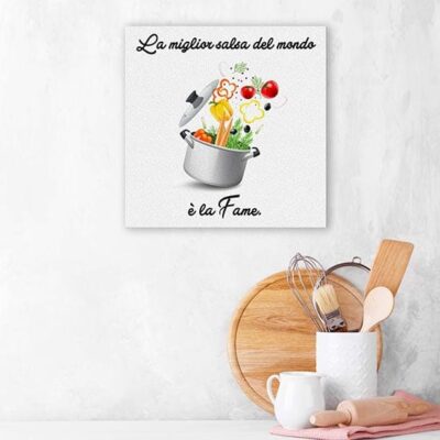Quadro con frase per la parete della cucina tela moderna