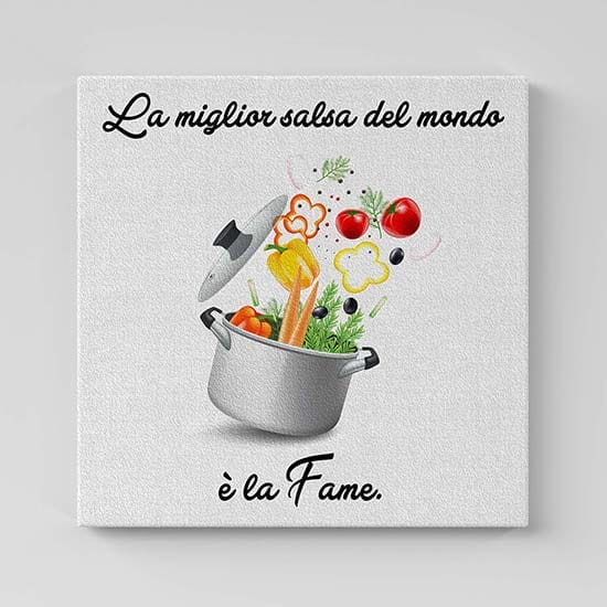 Quadro con frase per la parete della cucina
