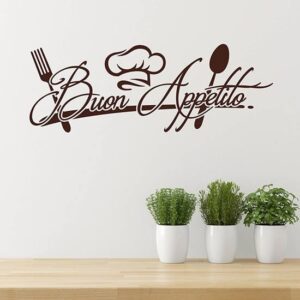 Scritta adesiva buon appetito da muro