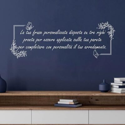 Adesivi personalizzati da muro con frase per decorare